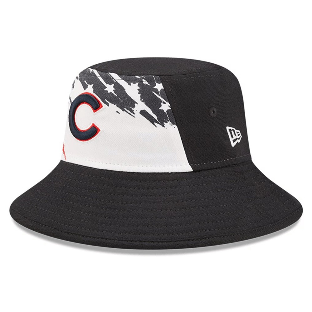 New Era Chicago Cubs Americana Bucket Hat Black MLB Stars and Stripes Logo‎